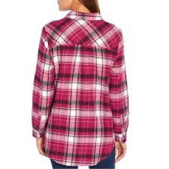 GAP Pink Boyfriend Flannel Size Medium - Picture 5 of 11